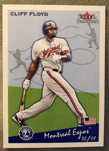2002 Fleer Tradition Update Cliff Floyd Card #U232 Expos High Grade Centered