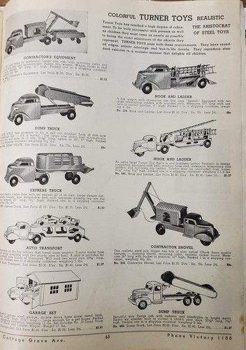 Bruns&Collins 1939 General Catalog, Trains/Gilbert/Toys/Cars/Aviation Luggage - Picture 4 of 10