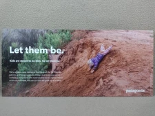 Patagonia  Display Ad Counter top Cardboard Let Them Be Photo 16" x 7"