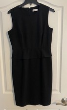 Calvin Klein Women, Classic Little Black Cocktail Dress Sleeveless Sheath sz 6 