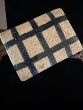 Mid-century hand crafted stone box With Dark Blue Lines from the 1950s&ndash;60s