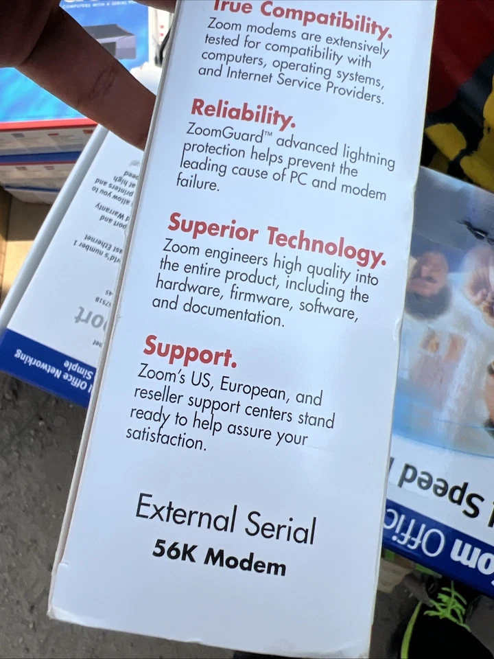 External Serial Modem Zoom Model 3049 56K V.90 V.92 - New/Sealed - SHIPS TODAY! - Image 2 of 4