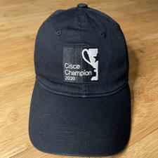 CISCO Champion 2020 Black Elevate Dad Cap Style Unisex StrapBack Hat Golf Adjust