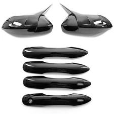 For 2020-2025 Corolla Side Mirror Covers and Door Handle Caps Kits Glossy Black