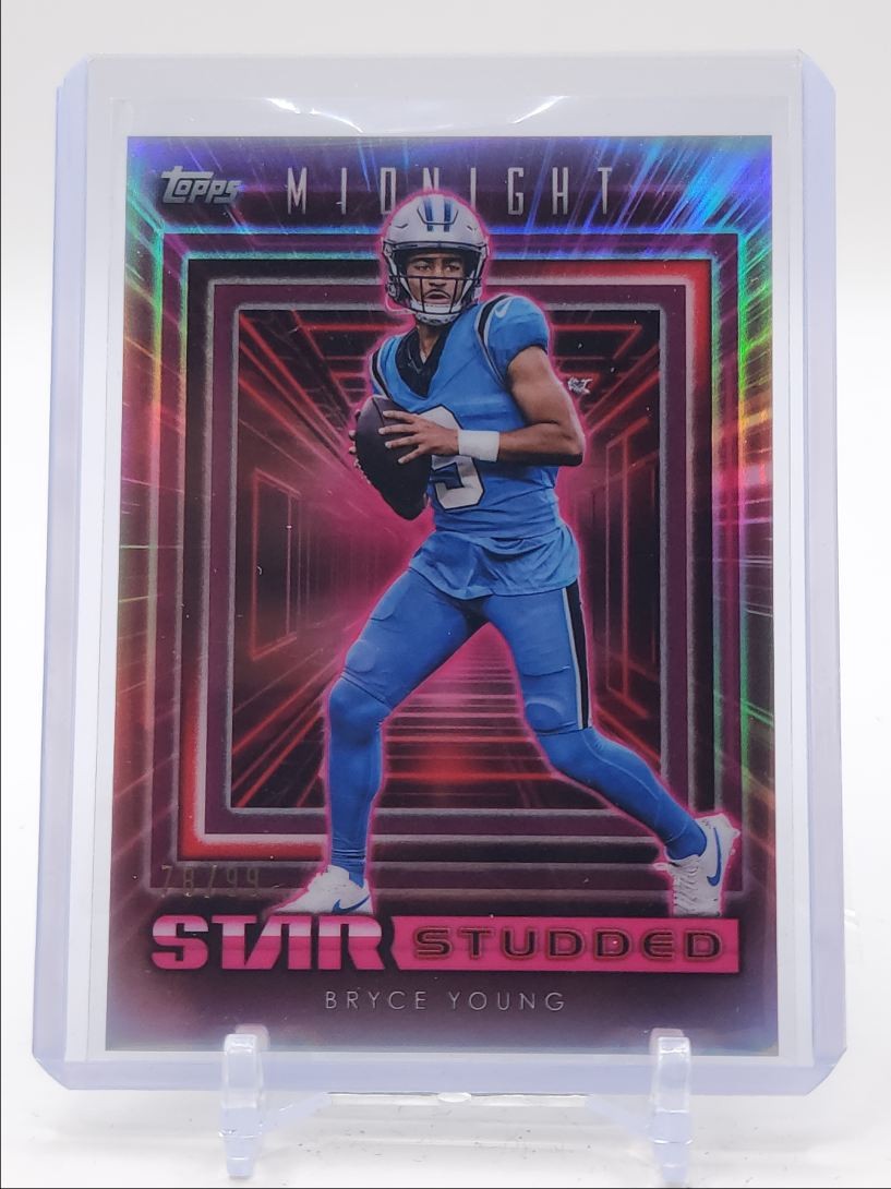 BRYCE YOUNG 2024 TOPPS MIDNIGHT STAR STUDDED FOOTBALL TWILIGHT /99 Q2277
