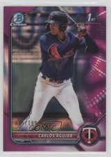 2022 Bowman Chrome Prospects Fuchsia Lava Refractor 15/199 Carlos Aguiar yb9
