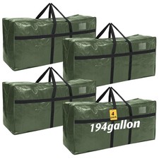 4 Pcs 194 Gallon Extra Large Moving Bags Heavy Duty Storage Bag with Strong Z...