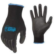 Gorilla Grip Work Gloves - Maximum Grip for Wet/Dry Conditions, Large, 1 Pair