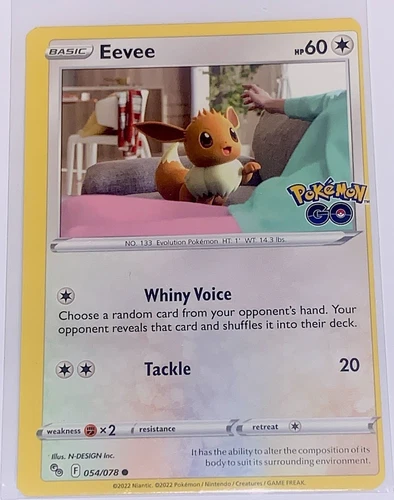 🔥 🔥 EeVeE 058/078 Pokemon Go Variant MISCUT ERROR OFF CENTER Fast Ship 🔥 📈