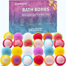 Bath Bombs Birthday Gifts for Women Men, 24-Pack Valentines Day Gifts for He...