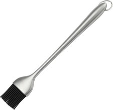 BBQ Basting Brush Silicone Bristles Stainless Steel Handle 12 Inch Grill Tool