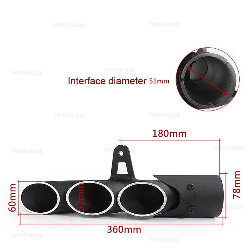 Tubo de escape universal para motocicleta Suzuki Slip-on 51 mm 2" puntas silenciadoras A11 Foto 2 de 4