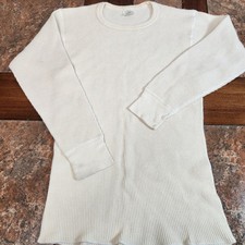 J.E. Morgan All Natural Waffle Knit Thermal Shirt L 42-44 Long Johns Made in USA