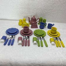 Frenzy Toy Co. Miniature Ceramic Tea Set Play Dishes Dollhouse Tableware Set SEE