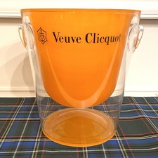 RARE Veuve Clicquot LOGO Ice Bucket Champagne Cooler Acrylic Orange