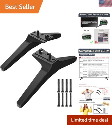 Stylish TV Stand Legs Replacement for LG 49-55 Inch TVs - Easy Installation