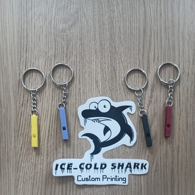 Laute Mini Pfeife Schlüsselanhänger, 3D Druck Fun, Sicherheitsvorrichtung, Hundetraining, Camping