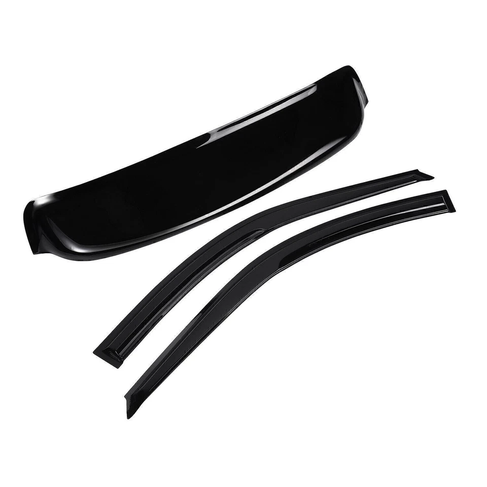 For 2002-2006 Acura RSX DC5 Rear Window Roof Visor Sun Spoiler Wing+Window visor - Image 3 of 4