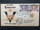 CHINA HONGKONG OLD REGISTERED FIRST DAY COVER FDC GEORGE VI TO SWATOW 1946 !!