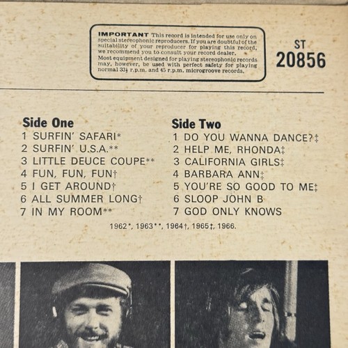 THE BEACH BOYS "BEST OF THE BEACH BOYS" - Rare UK STEREO version - 1966 - Picture 3 of 5
