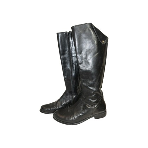 corso como boots Women's Sz 10 Leather Tall black Side Zip Riding Boot