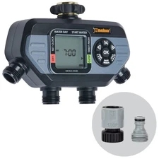 65141AMZ 4 Zone Digital Water Timer, Grey, Black