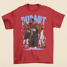 Kevin Durant Cartoon Style Houston Basketball T-Shirt