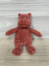 Jellycat Cordy Roy Hippo Red Maroon Retired Stuffed Animal Toy Pre Loved