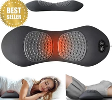 Electric Back Massager Pillow Heat Adjustable Support Ergonomic Wedge