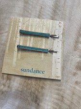 NEW Sundance Jewelry Catalog Inlaid Turquoise Silver Bobby Pins