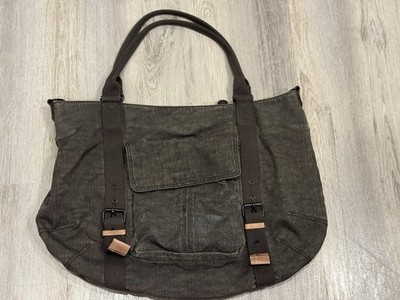 Kipling Vintage 90's Distressed Dark Brown Tote Bag
