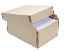 Photo Storage Box Tan Removable Lid 12 Envelopes Holds 1000 4x6 Pictures