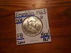 1963D silver Franklin Half Dollar BU+ BEAUTY!!! PQ!!! FBL!!! LOOOOOK!!!! #4