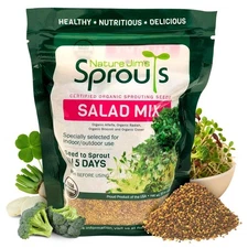Organic Microgreen Seed Mix - 1lb Non-GMO Broccoli Alfalfa Radish