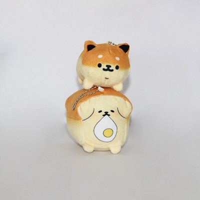 Plush Keychain Bread Dog Plush Doll Pendant Doll Dog Eat Egg Bread Dog Pendant