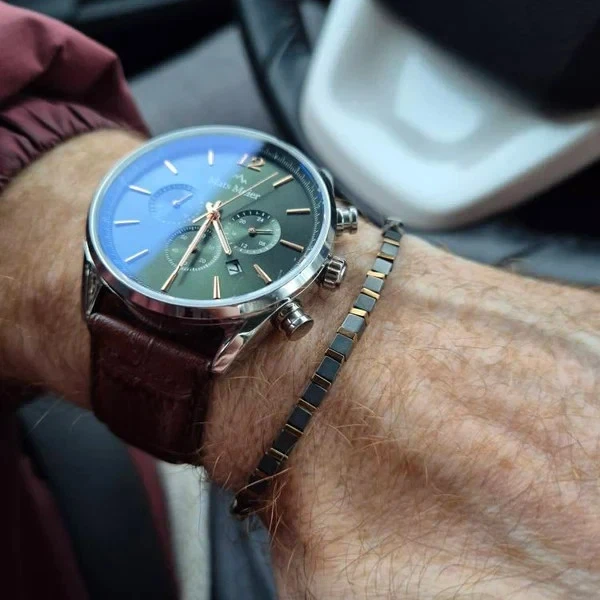 Pulsera de Piedra Hematita Para Hombre Cuadrada Protección Curativa Pulsera Ajustable Regalo Foto 2 de 3