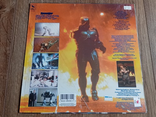 BASIL POLEDAURIS - ROBOCOP SOUNDTRACK LP 1987 US COVER IN SHRINKWRAP - Picture 2 of 6