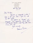 Letter Signed by Admiral Sir Frederick Parham Served in WW1 & WW11
