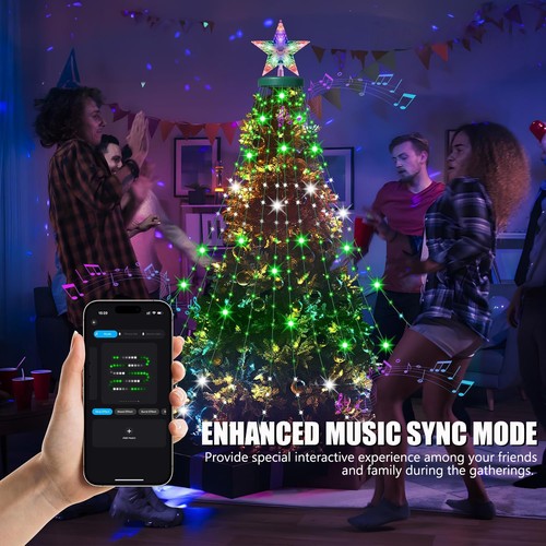 400LED Smart Christmas Tree Waterfall String Lights Waterproof Garden Home Decor - Picture 6 of 8