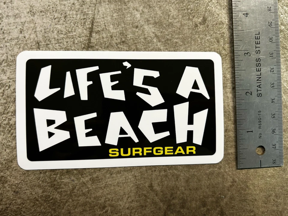 Lifes A Beach Decal Rip Curl Vintage Surf Stickers T&C Volcom Rvca O’Neill Bones - Image 2 of 4