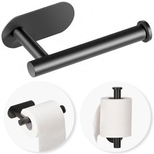 Toilet Paper Roll Holder, Adhesive No Drilling, Stainless Steel, Wall Mount