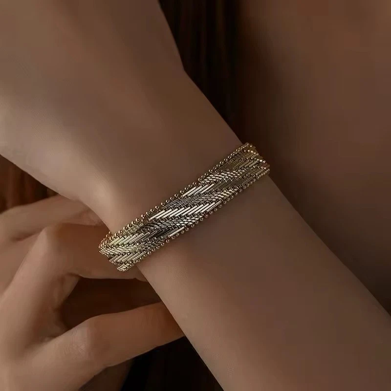 Damen Armband Gold 999 vergoldet 24 Karat Mesharmband Wasserfest B542D - Bild 4 von 4