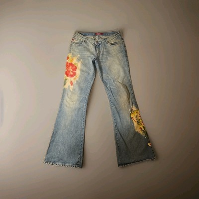 Vintage Miss Sixty jeans with print, flared. Size 32