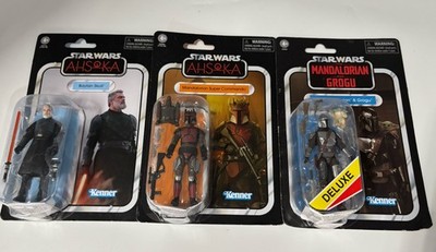 Star Wars VTG Collection LOT Baylan Skoll Mandalorian Super Commando & Grogu NEW