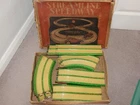 VINTAGE LOUIS MARX TINPLATE STREAMLINE SPEEDWAY E50 TRACK SET (BOXED)