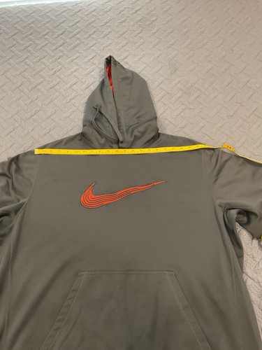 Nike Therma Fit Hoodie Men's XXL Knockout Annihilator Anthracite Orange Swoosh - Picture 4 of 8