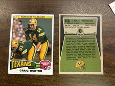 B341 Craig Morton Custom Football Card WFL Ho...