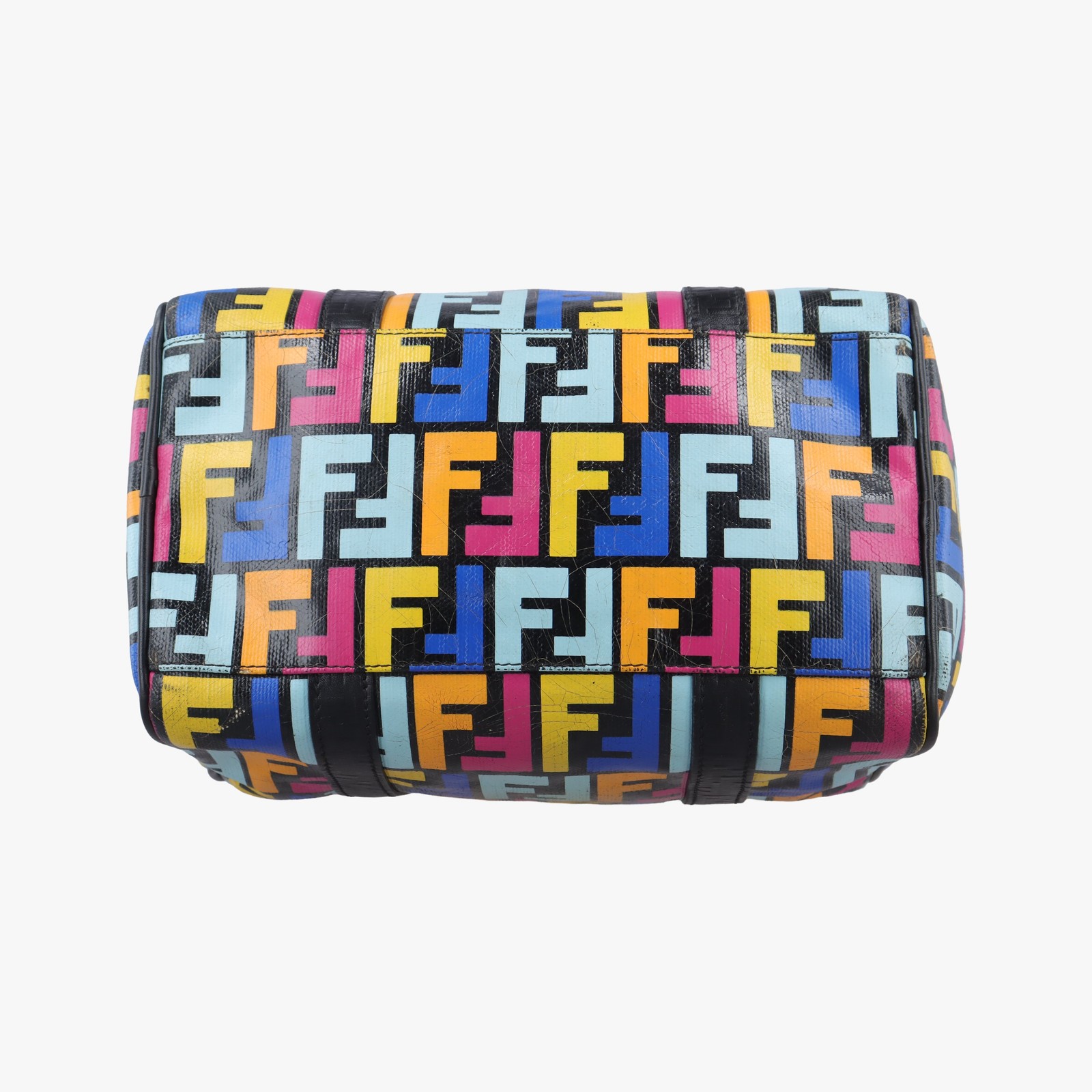 FENDI Hand Bag Tote Purse FF Zucca PVC Coated Canvas Multicolor Authentic thumbnail 16