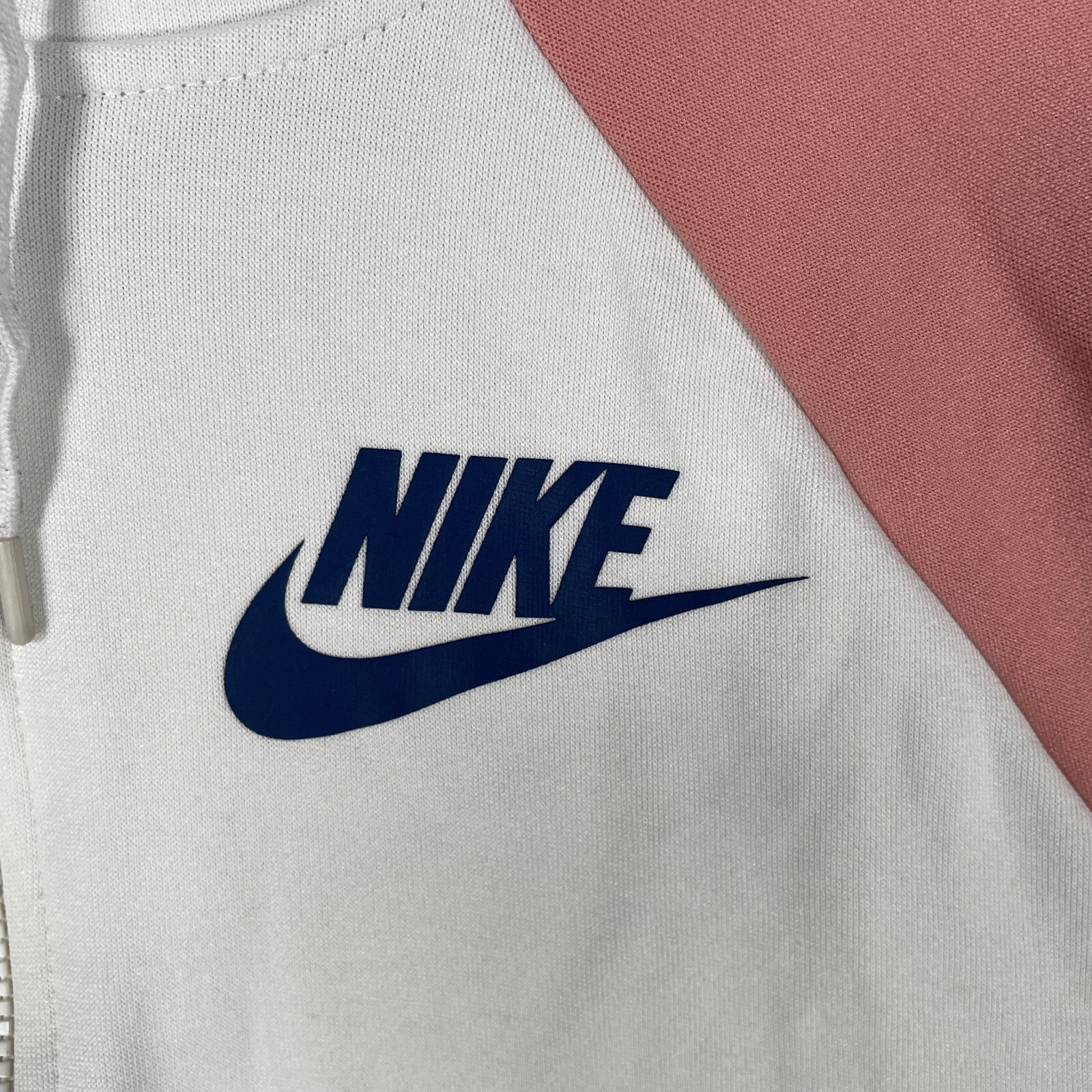 OFF WHITE X NIKE Nike Felpa con Cappuccio Uomo Large Off White Blu Big Swoosh Logo Palestra Casual Giacca Top