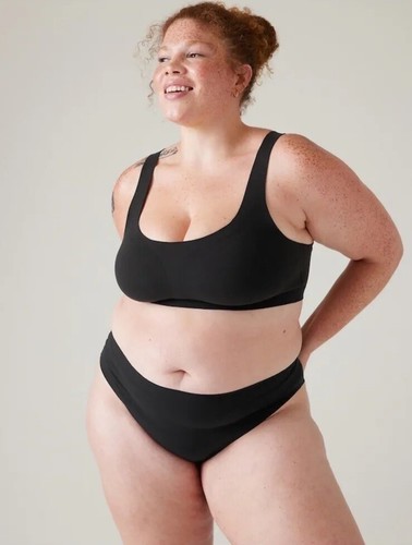 Neu mit Etikett Athleta ritueller Anzieh-BH klein schwarz D-DD Tasse weicher Komfort Stretch - Bild 2 von 7